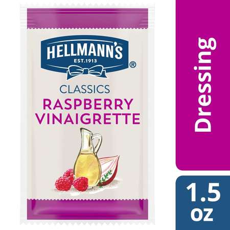 HELLMANNS Salad Dressing Sachets Raspberry Vinaigrette 1.5 oz., PK102 048001007949